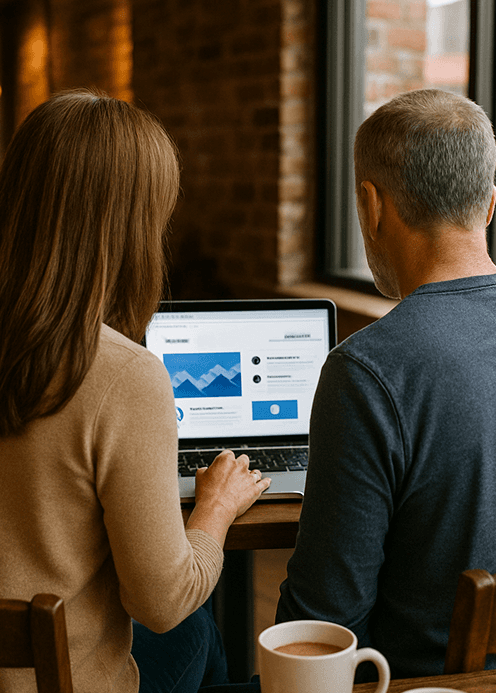 Analytics on laptop